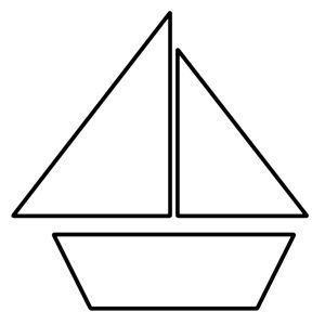 Парусник из треугольников