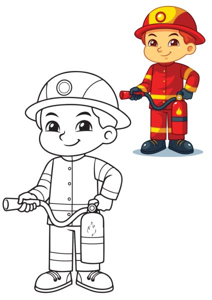 Пожарный человек