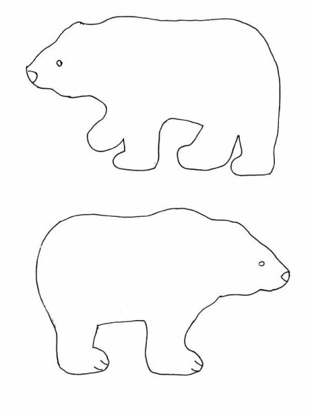 Белого медведя с медвежонком