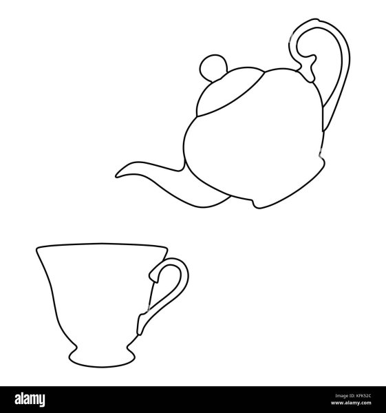 Чайник и чашка