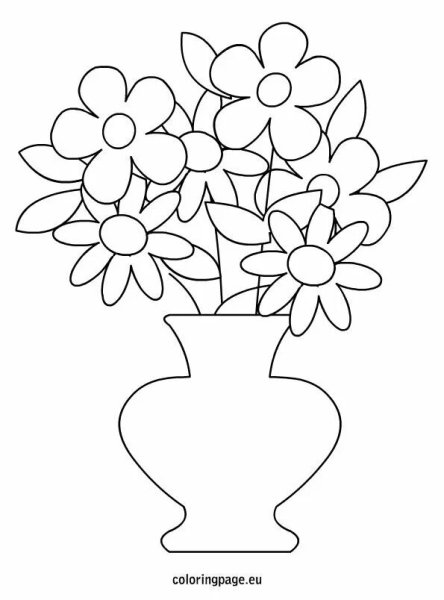 Обрывная цветы в вазе