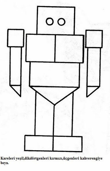 Робот из геометрических фигур