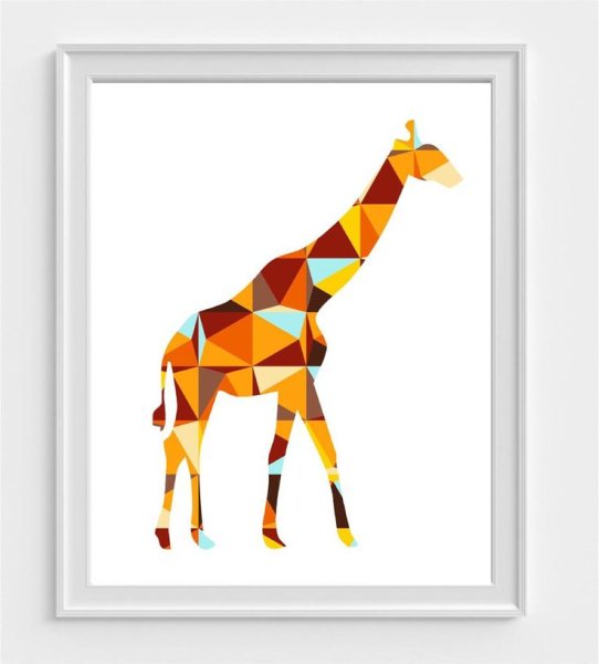 Жираф из геометрических фигур