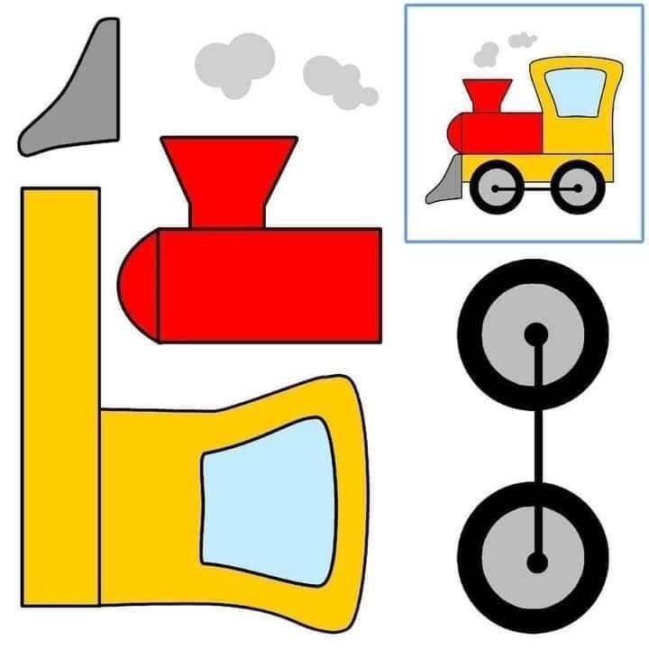 Аппликация для малышей машинки