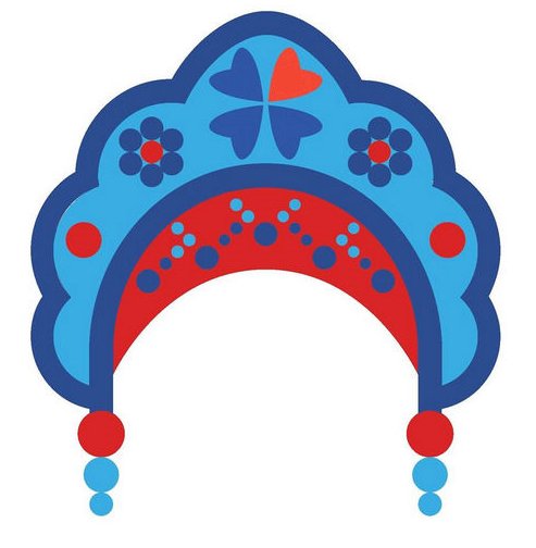 Кокошник трафарет
