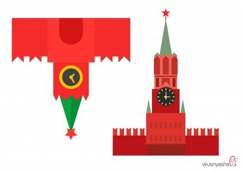 Спасская башня Кремля салют