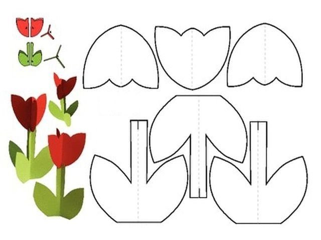 Цветочки для аппликации