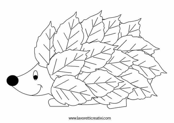 Трафарет для аппликации из листьев