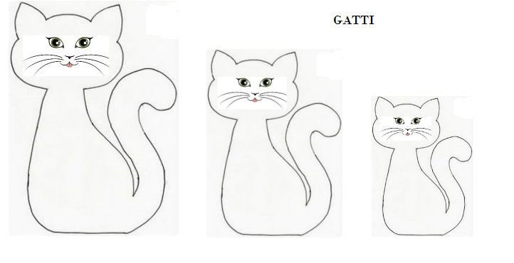 Шаблон котика для аппликации