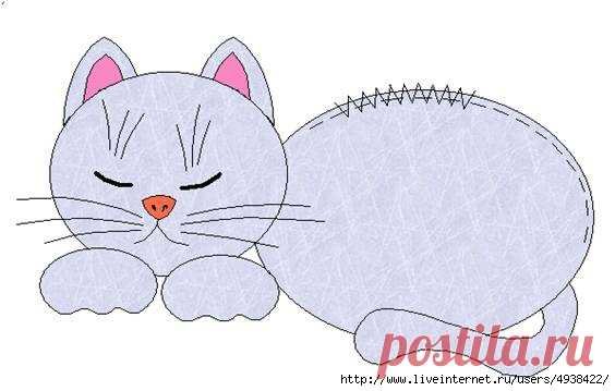Аппликация кошечка