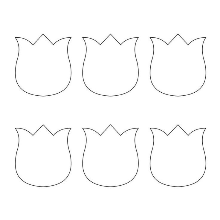 Тюльпан шаблон для вырезания