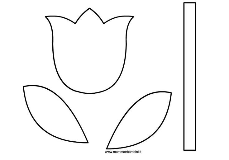 Заготовка тюльпан для аппликации