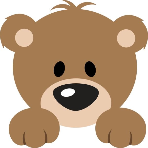 Голова медведя для аппликации