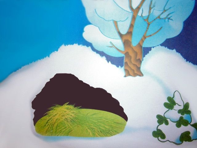 Берлога медведя. Медведь в берлоге