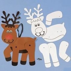 Поделка олень из бумаги