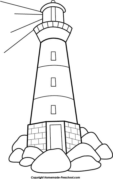 Маяк раскраска для детей