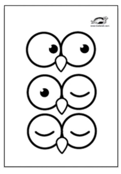 Сова трафарет