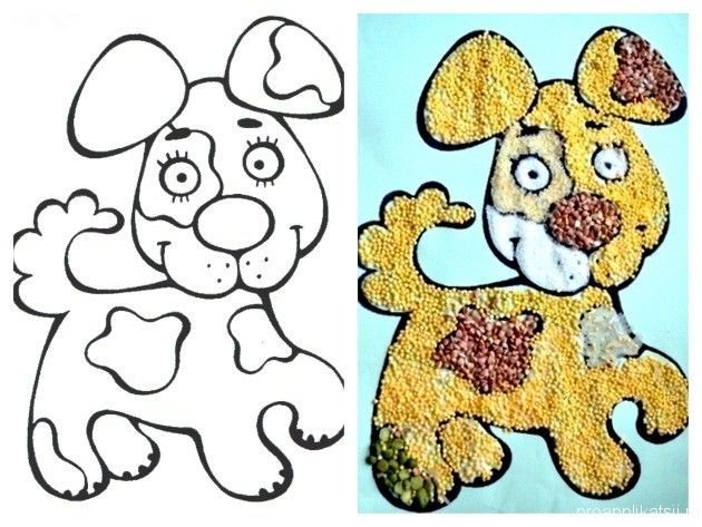 Аппликация из бумаги