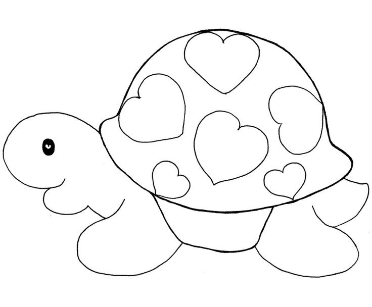 Черепаха раскраска