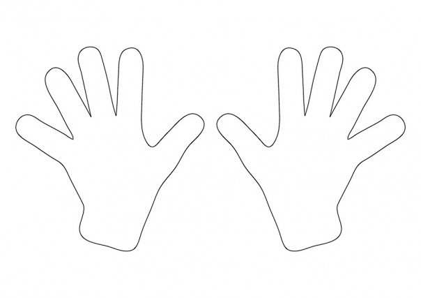 Трафарет детской ладошки