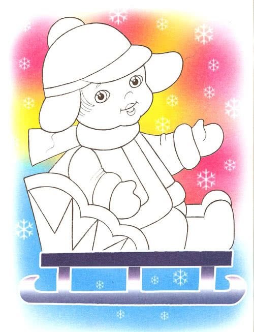 Аппликация для детей зима