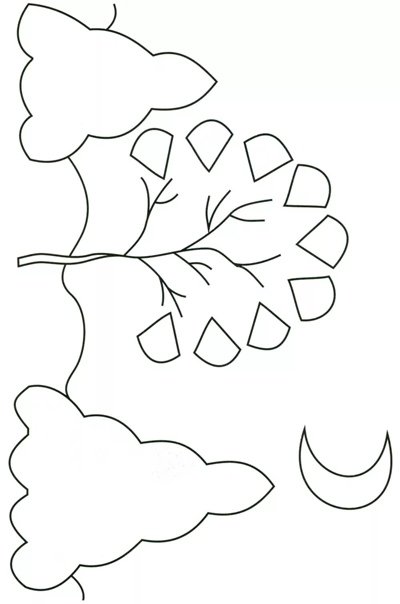 Шаблон для обрывной аппликации