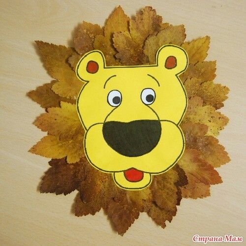 Аппликация из листьев