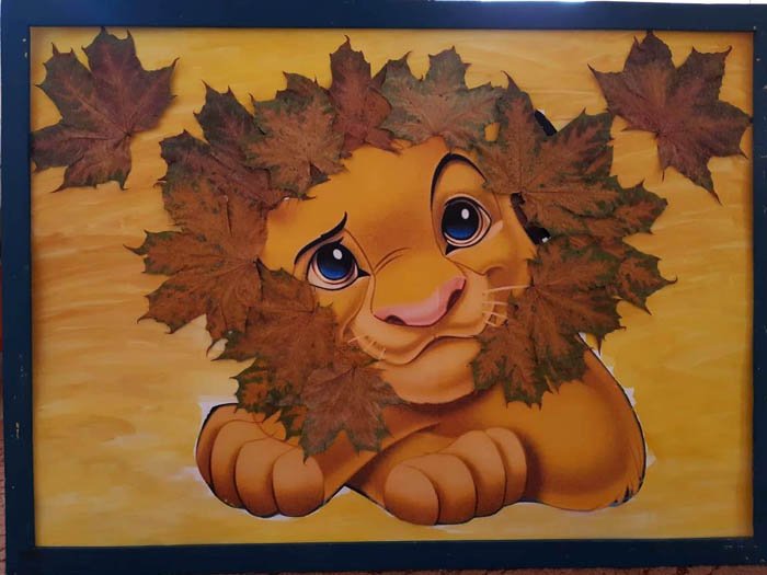Осенние аппликации Лев