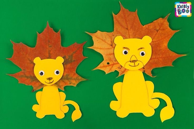 Аппликация из листьев