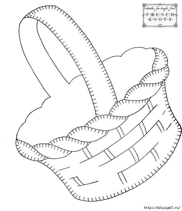 Корзинка раскраска для детей