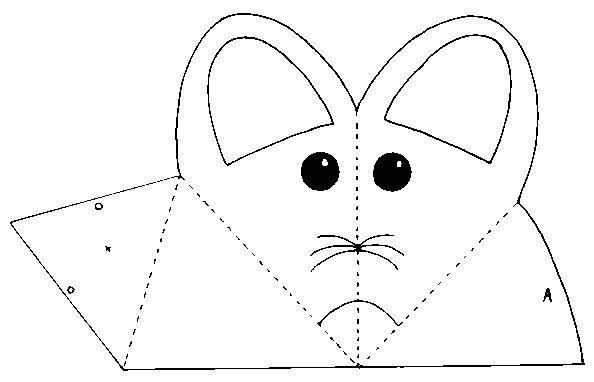 Развертка мыши из бумаги