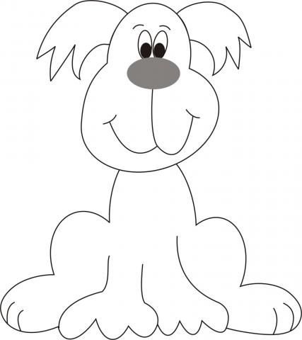 Трафарет собачки для аппликации