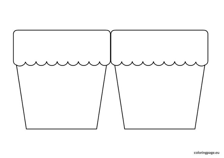 Горшки для цветов для вырезания