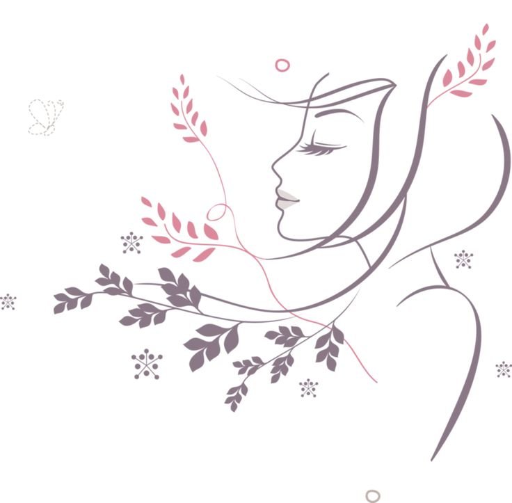 Контур женского лица