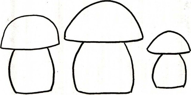 Трафарет гриба для аппликации