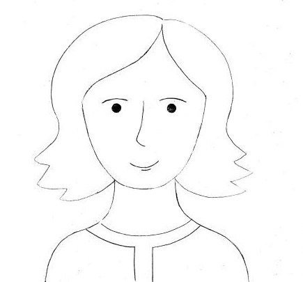 Контур лица для рисования для детей