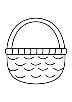 Корзина трафарет