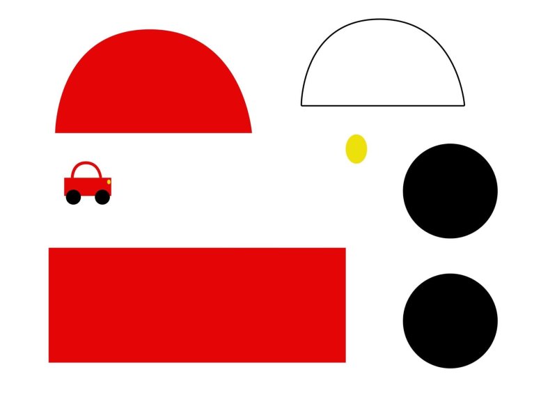 Аппликации для детей машинки