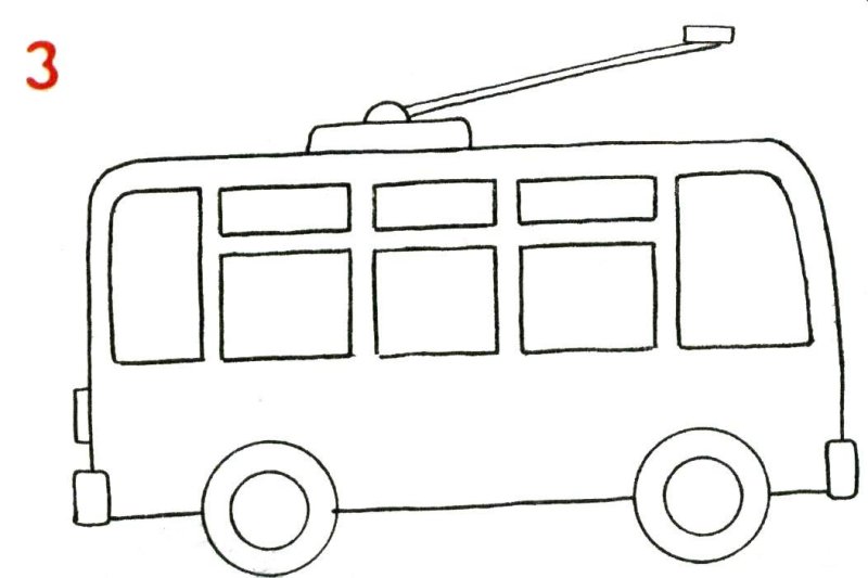 Раскраска троллейбус