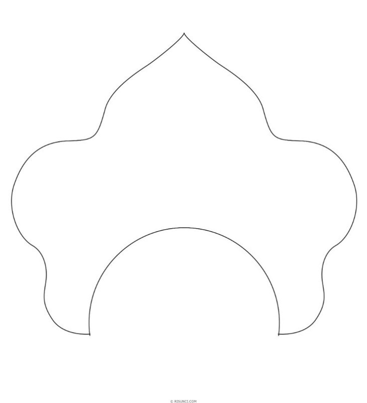 Кокошник трафарет