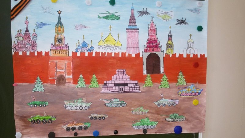 Спасская башня Кремля рисование старшая группа