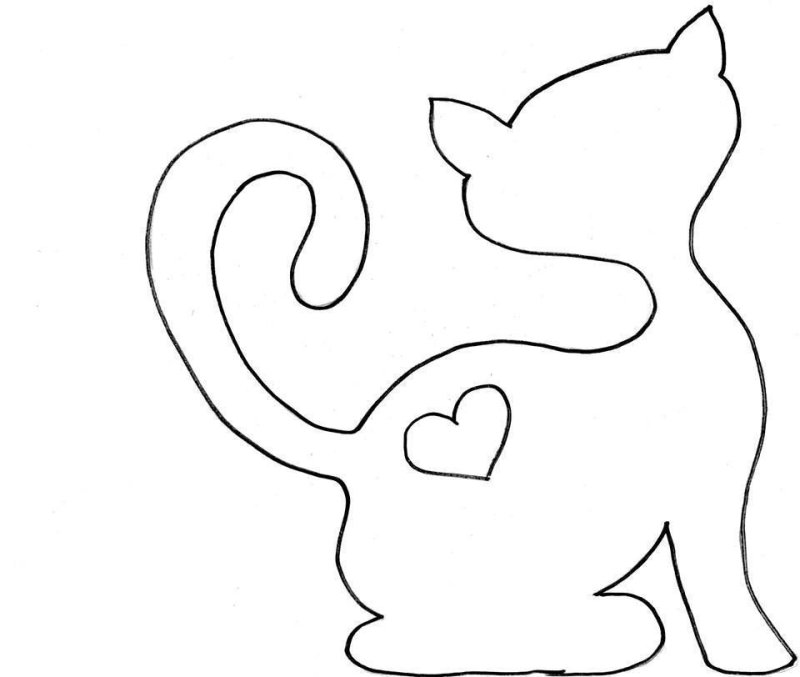 Трафарет кошки для вырезания