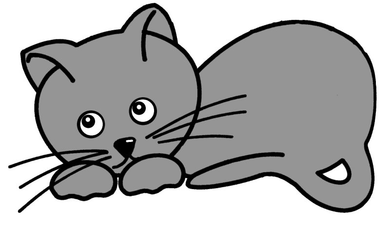 Кошка рисунок для детей