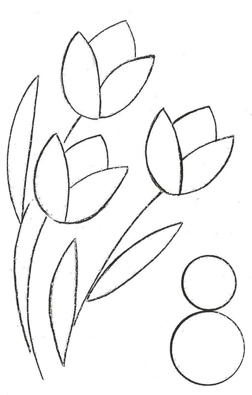 Аппликация весенние цветы