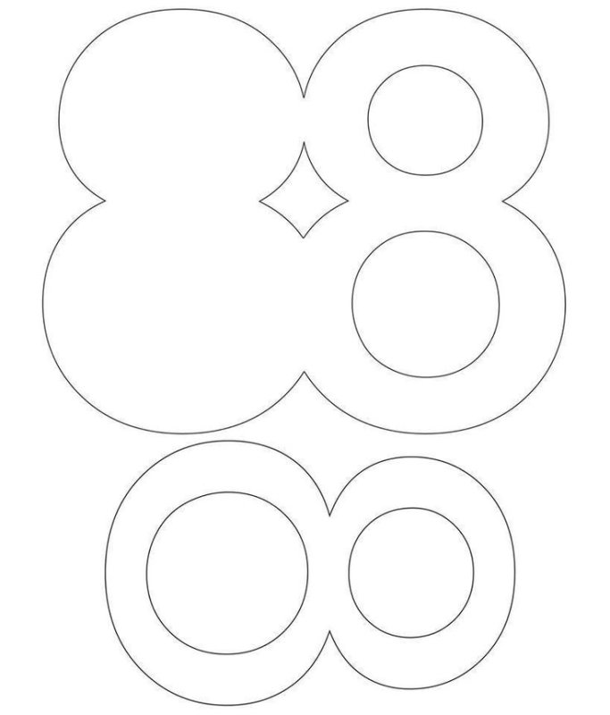 Открытка в форме восьмерки