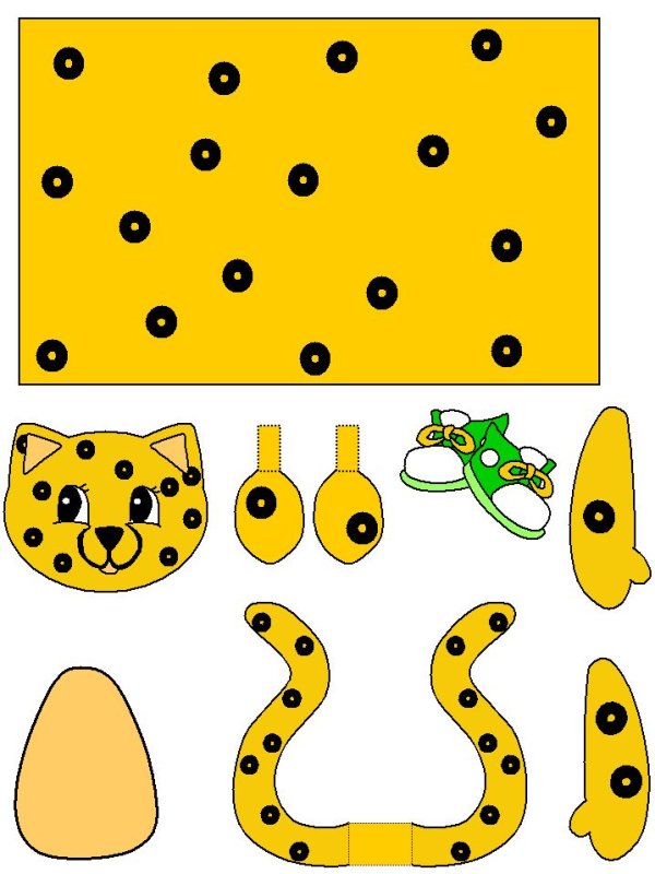 Поделка из бумаги гепард