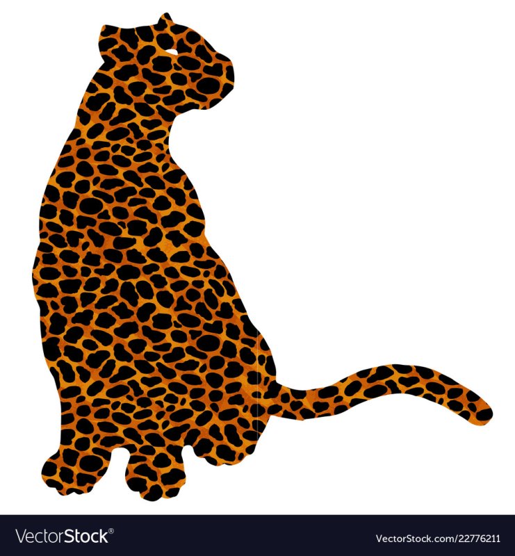 Леопард вектор силуэт