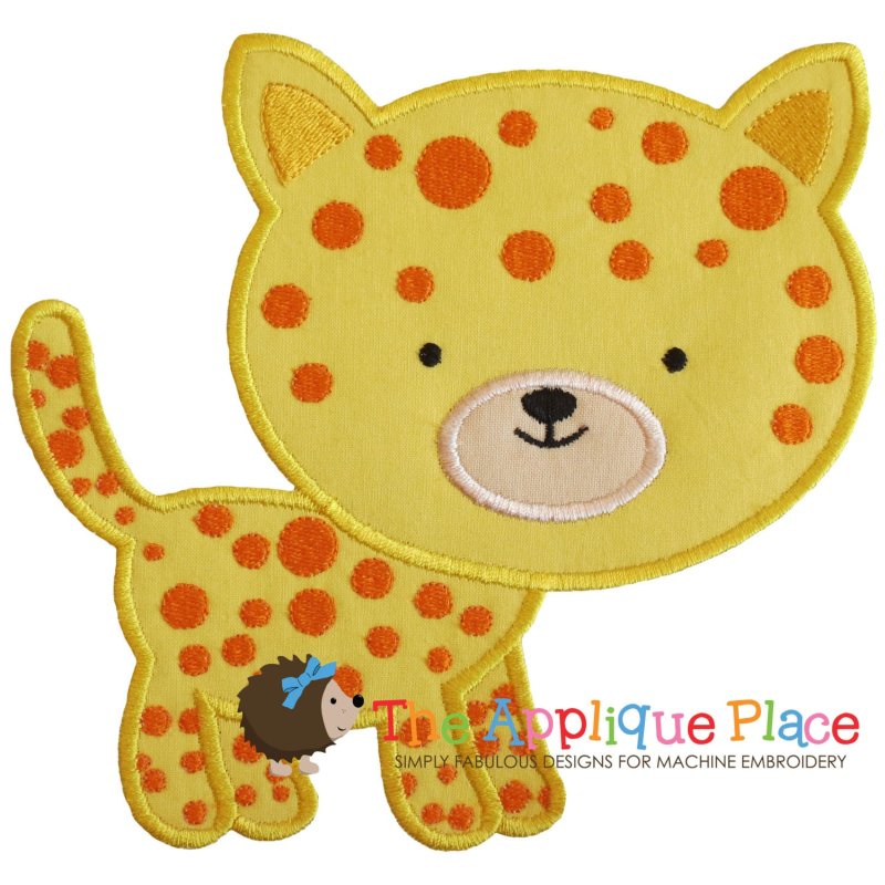 Аппликация леопарда из ткани