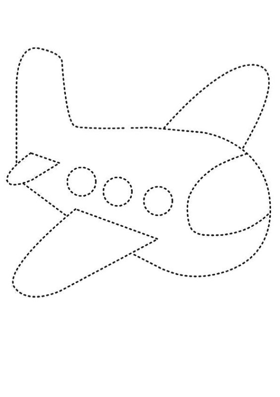 Трафарет самолета для вырезания