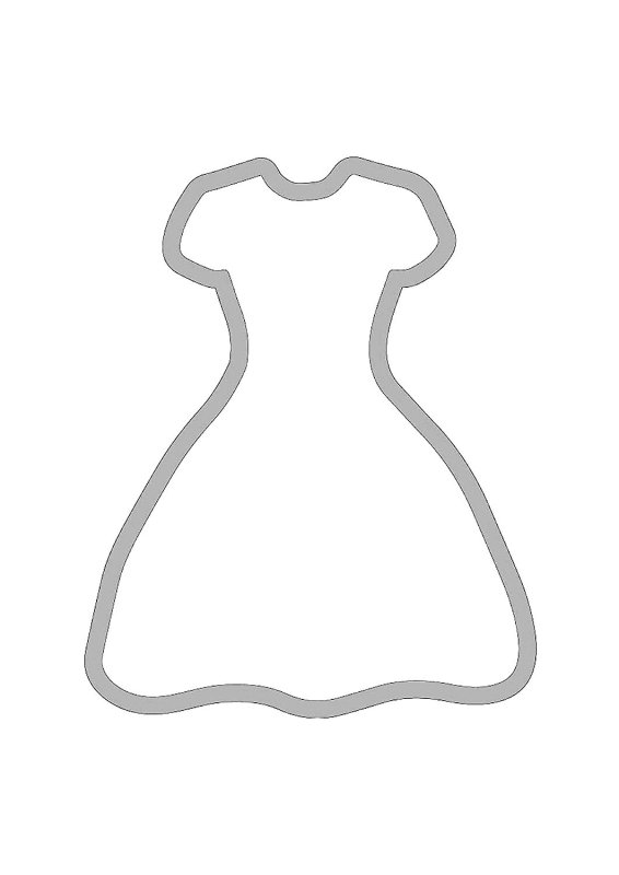 Шаблон платья для аппликации